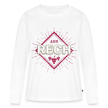Rech an der Ahr Retro Weintrauben Vintage Souvenir - Frauen Premium Bio Langarmshirt - Weiß - Vorne - Julia (174cm)