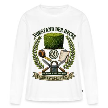 Vorstand der Hecke Kleingarten Kontrolle - Frauen Premium Bio Langarmshirt - Weiß - Vorne - Julia (174cm)