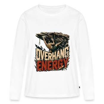 Overhang Energy Klettern Überhang Fels Power - Frauen Premium Bio Langarmshirt - Weiß - Vorne - Julia (174cm)
