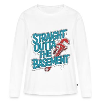 Master Plumber Straight Outta Residential Plumbing - Women's Premium Organic Long Sleeve Shirt - white - Front - Julia (174cm)