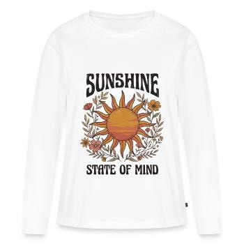 "Sunshine State Of Mind" Sunset Graphic Design - Women's Premium Organic Long Sleeve Shirt - white - Front - Julia (174cm)