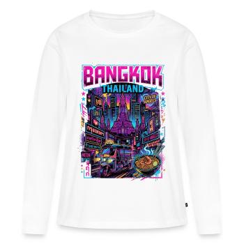 Bangkok Thailand Tuk Tuk - Frauen Premium Bio Langarmshirt - Weiß - Vorne - Julia (174cm)
