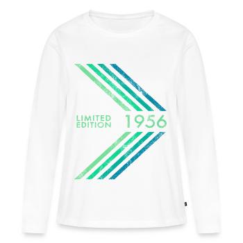 1956 Limited Edition Geburtstag Herren Damen Sport - Frauen Premium Bio Langarmshirt - Weiß - Vorne - Julia (174cm)
