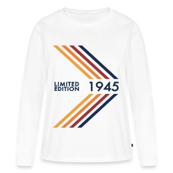 1945 Limited Edition Geburtstag Mann Frau Vintage - Frauen Premium Bio Langarmshirt - Weiß - Vorne - Julia (174cm)