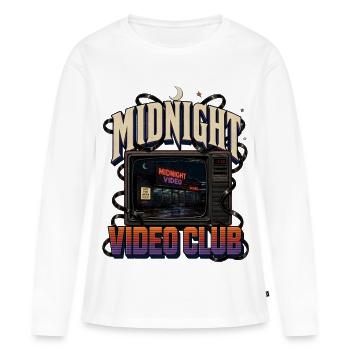 Midnight Video Club Neon - Frauen Premium Bio Langarmshirt - Weiß - Vorne - Julia (174cm)