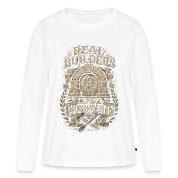 Tailleur de pierre Tailleur de pierre - T-shirt manches longues Premium bio Femme - blanc - Devant - Julia (174cm)