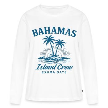 Journée de l’équipage de l’équipage des îles des Bahamas - T-shirt manches longues Premium bio Femme - blanc - Devant - Julia (174cm)
