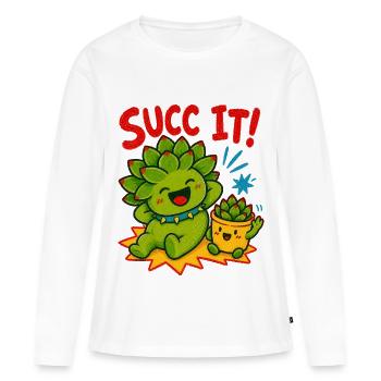 Le jardinage urbain succ, cultivez vous-même - T-shirt manches longues Premium bio Femme - blanc - Devant - Julia (174cm)