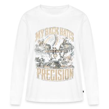 Assembleur de machines mécaniques industrielles - T-shirt manches longues Premium bio Femme - blanc - Devant - Julia (174cm)