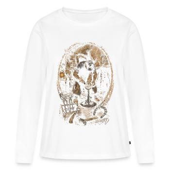 Maréchal-ferrant - T-shirt manches longues Premium bio Femme - blanc - Devant - Julia (174cm)