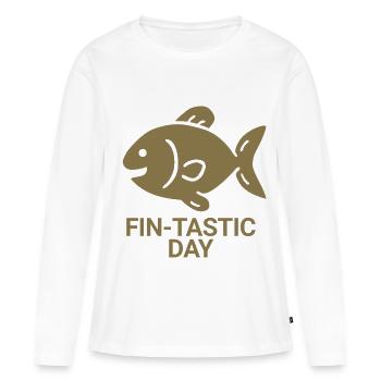 Journée finale - T-shirt manches longues Premium bio Femme - blanc - Devant - Julia (174cm)