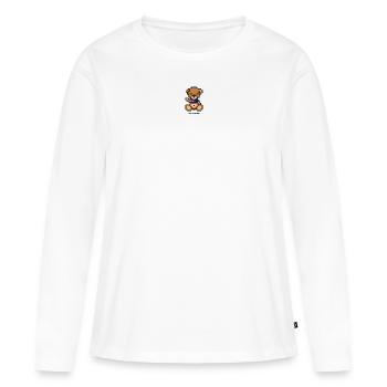 Pixel MiniBear New Zealand - T-shirt manches longues Premium bio Femme - blanc - Devant - Julia (174cm)