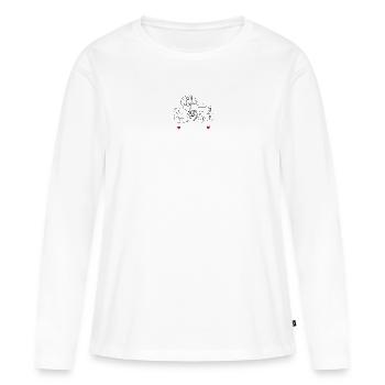Traktor / Traktor / Traktor - Frauen Premium Bio Langarmshirt - Weiß - Vorne - Julia (174cm)