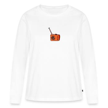 radio - T-shirt manches longues Premium bio Femme - blanc - Devant - Julia (174cm)