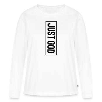 Dieu juste - T-shirt manches longues Premium bio Femme - blanc - Devant - Julia (174cm)