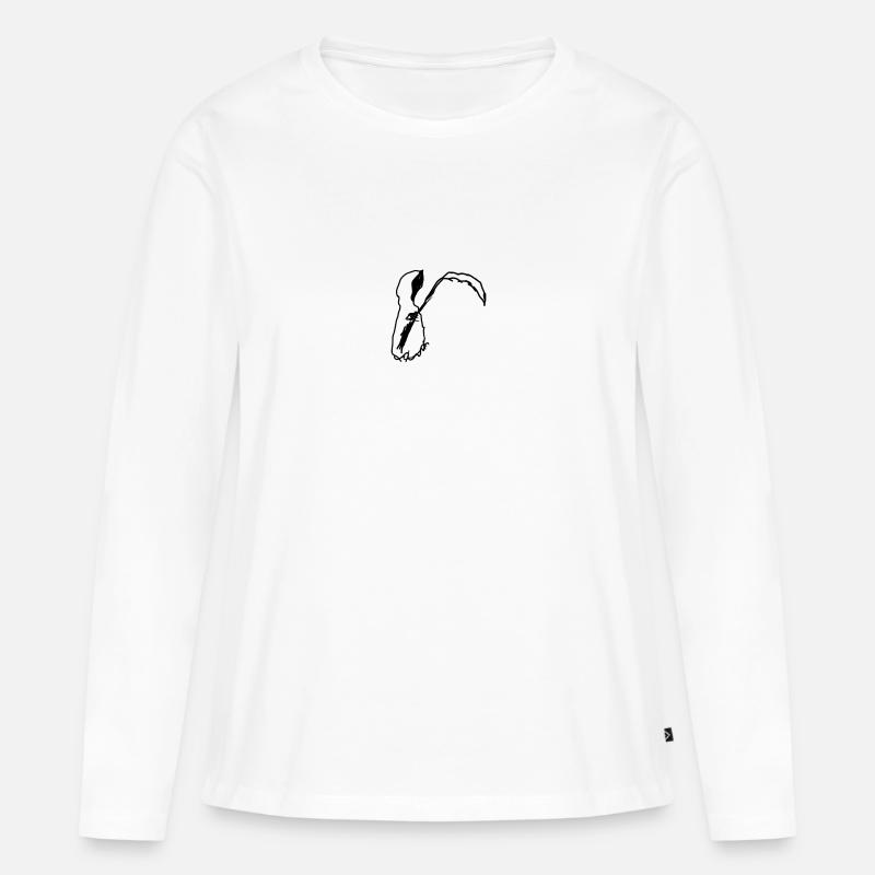 Sensenmännchen - Frauen Premium Bio Langarmshirt - Weiß
