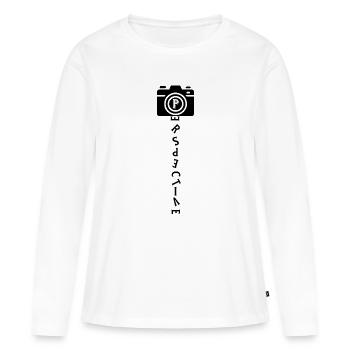 PERSPEKTIVE Fotograf - Frauen Premium Bio Langarmshirt - Weiß - Vorne - Julia (174cm)