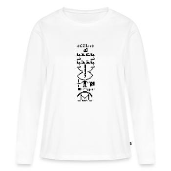 Arecibo message - T-shirt manches longues Premium bio Femme - blanc - Devant - Julia (174cm)