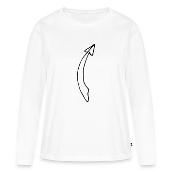 Pfeil gebogen Pfeile Symbol gestalten Vektor - Frauen Premium Bio Langarmshirt - Weiß - Vorne - Julia (174cm)