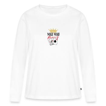 Mau Mau König - Frauen Premium Bio Langarmshirt - Weiß - Vorne - Julia (174cm)