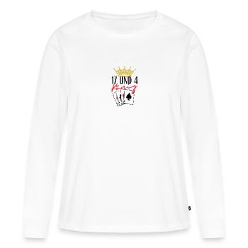 17 et 4 Rois - T-shirt manches longues Premium bio Femme - blanc - Devant - Julia (174cm)