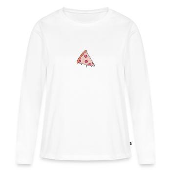 Pizza Slice - Women's Premium Organic Long Sleeve Shirt - white - Front - Julia (174cm)