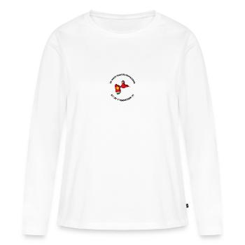 JE SUIS GUADELOUPEENNE removebg preview - T-shirt manches longues Premium bio Femme - blanc - Devant - Julia (174cm)