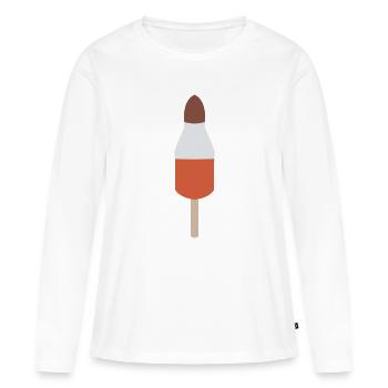 missiles Glace - T-shirt manches longues Premium bio Femme - blanc - Devant - Julia (174cm)