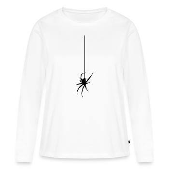 Spider on a thread - Women's Premium Organic Long Sleeve Shirt - white - Front - Julia (174cm)