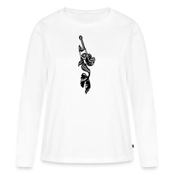 sirène avec hameçon - T-shirt manches longues Premium bio Femme - blanc - Devant - Julia (174cm)