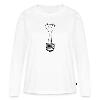 Lamp with defective glass bulb - Women's Premium Organic Long Sleeve Shirt - white - Front - Julia (174cm)