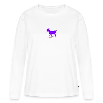 G.O.A.T. Goat Purple - Women's Premium Organic Long Sleeve Shirt - white - Front - Julia (174cm)