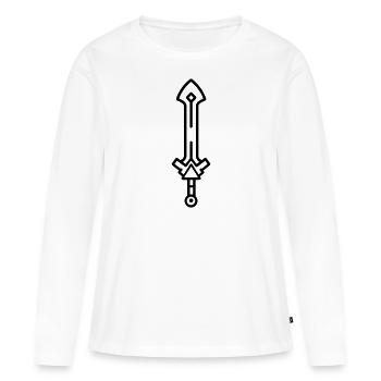 épée - T-shirt manches longues Premium bio Femme - blanc - Devant - Julia (174cm)