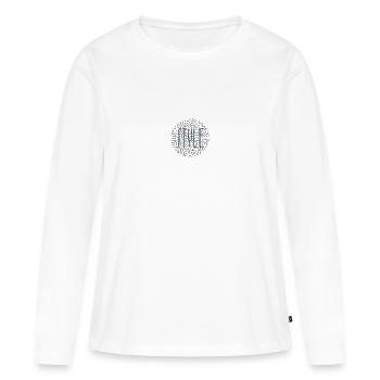 STYLE - Frauen Premium Bio Langarmshirt - Weiß - Vorne - Julia (174cm)