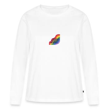 Pride Respekt - Frauen Premium Bio Langarmshirt - Weiß - Vorne - Julia (174cm)