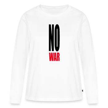 No War! - No War - Peace - Women's Premium Organic Long Sleeve Shirt - white - Front - Julia (174cm)