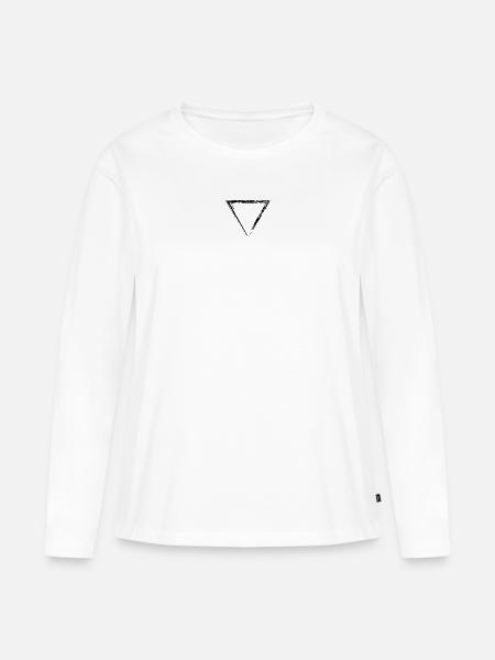 Dreieck - Frauen Premium Bio Langarmshirt - Weiß