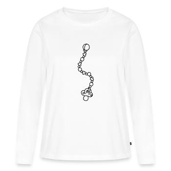 Schnullerkette - T-shirt manches longues Premium bio Femme - blanc - Devant - Julia (174cm)