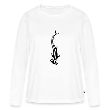 hammer_shark_06 - Women's Premium Organic Long Sleeve Shirt - white - Front - Julia (174cm)