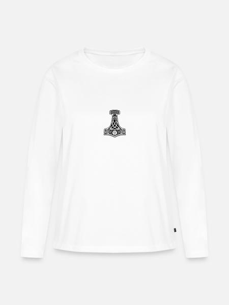 Martillo de vikingo mjollnir thor - Premium økologisk langærmet T-shirt til kvinder - hvid