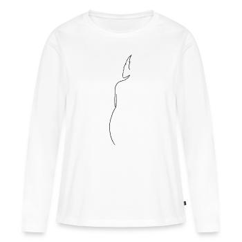 Asien - Frauen Premium Bio Langarmshirt - Weiß - Vorne - Julia (174cm)