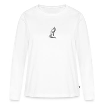 HGWild - Aigle de mer - T-shirt manches longues Premium bio Femme - blanc - Devant - Julia (174cm)