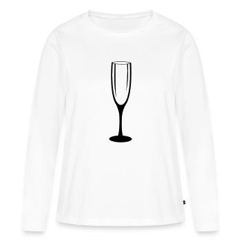 Coupe de - T-shirt manches longues Premium bio Femme - blanc - Devant - Julia (174cm)