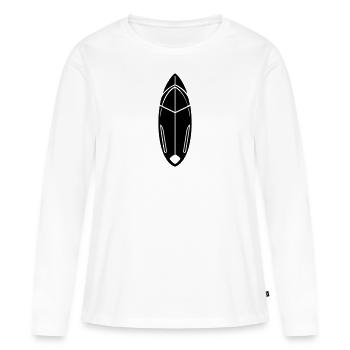 surf - T-shirt manches longues Premium bio Femme - blanc - Devant - Julia (174cm)