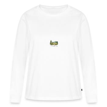Vivre de manière détendue dans le Sauerland - T-shirt manches longues Premium bio Femme - blanc - Devant - Julia (174cm)
