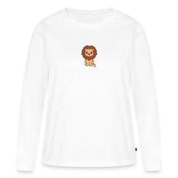 Lion Lion - T-shirt manches longues Premium bio Femme - blanc - Devant - Julia (174cm)