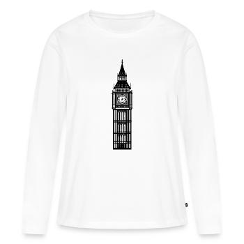 Big Ben - T-shirt manches longues Premium bio Femme - blanc - Devant - Julia (174cm)