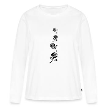 Rosenranke2 - T-shirt manches longues Premium bio Femme - blanc - Devant - Julia (174cm)