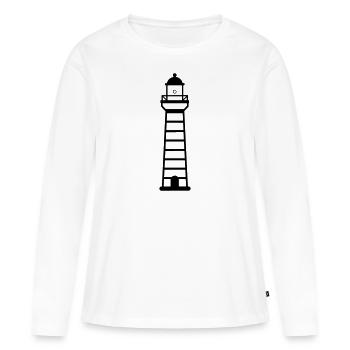 Phare - T-shirt manches longues Premium bio Femme - blanc - Devant - Julia (174cm)