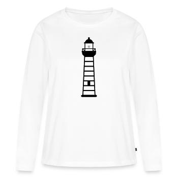 Phare - T-shirt manches longues Premium bio Femme - blanc - Devant - Julia (174cm)